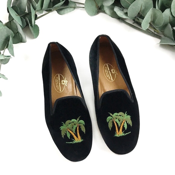 Stubbs & Wootton Shoes - Stubbs & Wootton | Velvet Palm Tree Slipper size 7